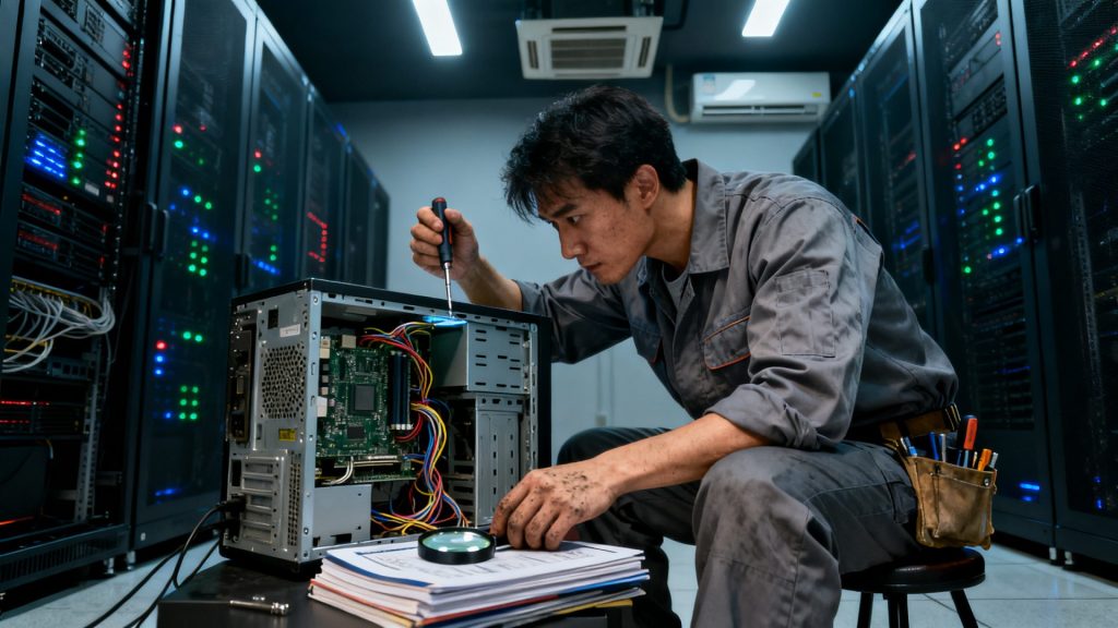 La face cachée et les contraintes du technicien de maintenance informatique sans aucun texte