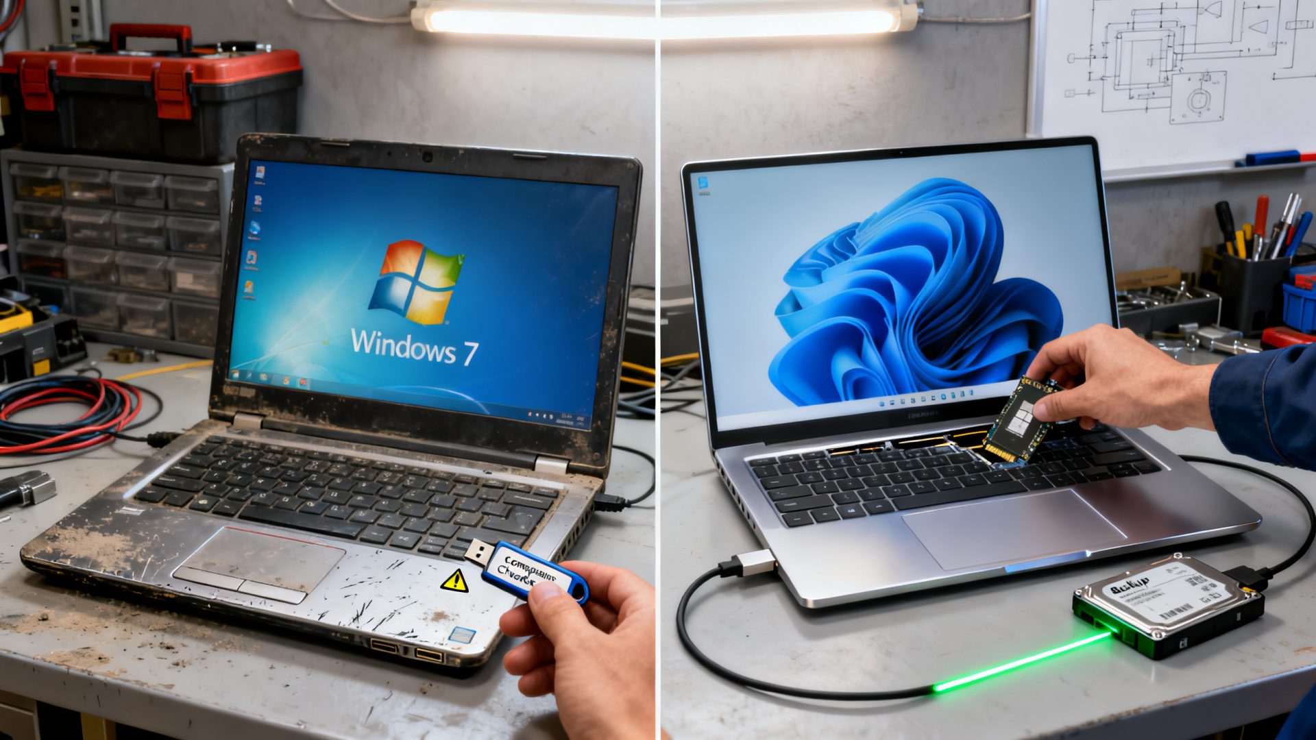 Passer de windows 7 à windows 11 : contraintes et solutions.