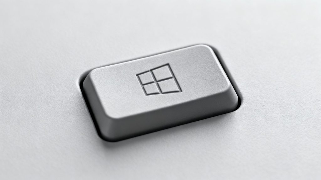 Emplacement et configuration du bouton sécurisé windows sans aucun texte