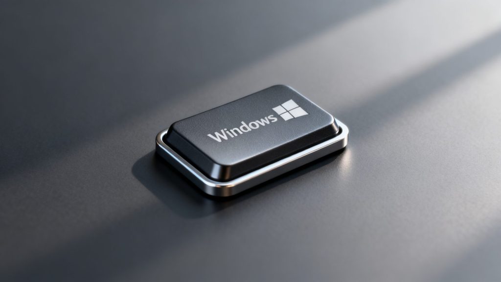 Emplacement et configuration du bouton sécurisé windows sans aucun texte